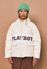 Missguided Playboy Bunny Head Colour Block Size 6 Puffer Jacket