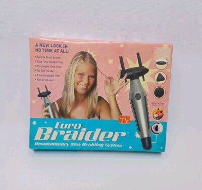 Vintage 2001 Euro Braider Hair Twirler Battery Operated Retro Braid Hairstyle