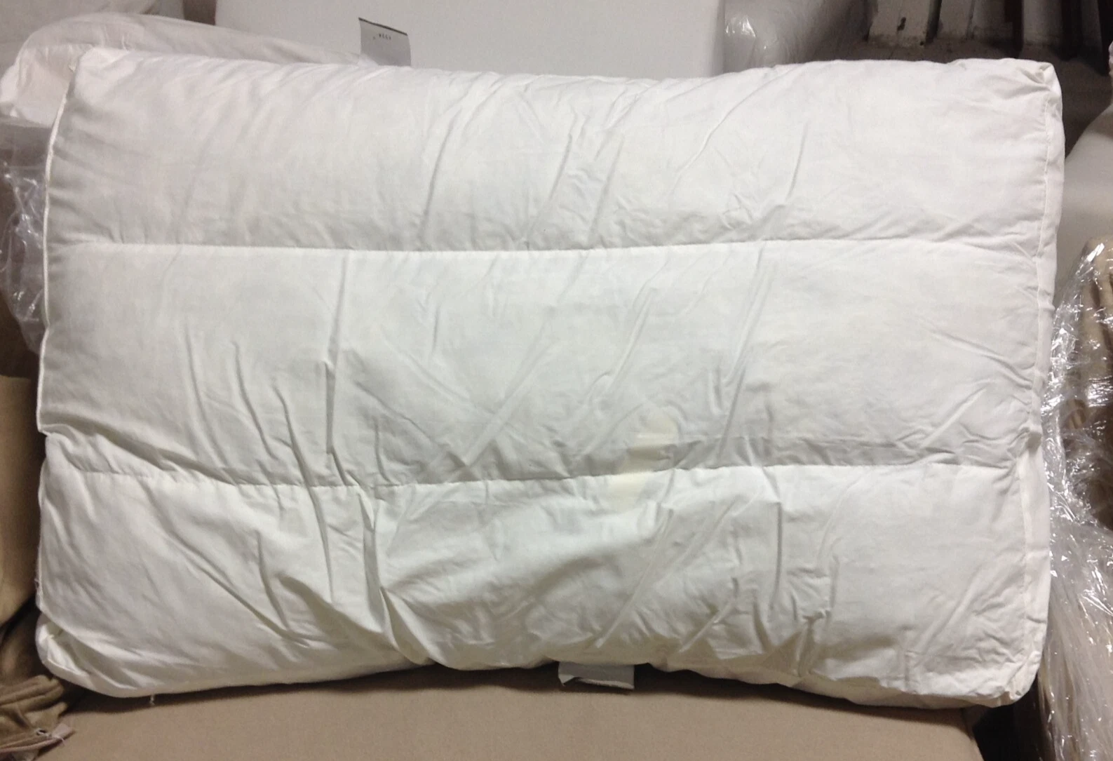 Pottery Barn REPLACEMENT chair sofa Straight BACK pillow DOWN INSERT ONLY 34x21