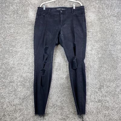 Old Navy Rockstar Mid Rise Skinny Jeans Women's Plus 18 Black