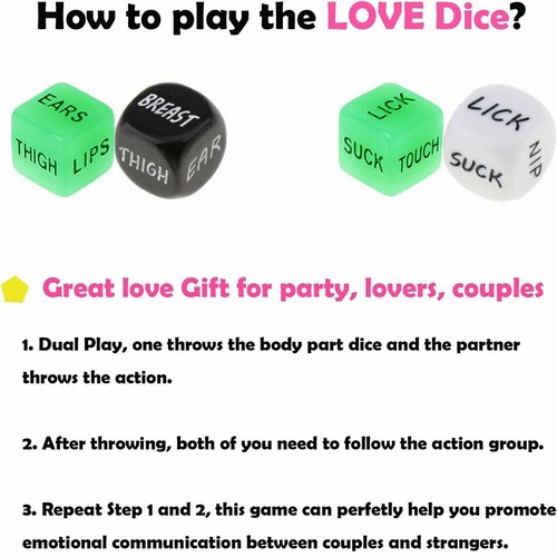 6PCS Couples Adult Love Dice Sex Position Funny Game Couple Prop Toy Set Party - Picture 4 of 6