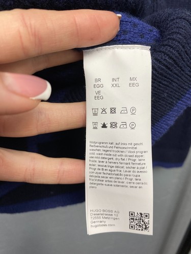 Maglione uomo Hugo Boss in maglia di lana con zip intera taglia XXL - Foto 6 di 8