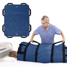 Multipurpose 48" x 40" Positioning Bed Pad with Reinforced Handles - Reusable...