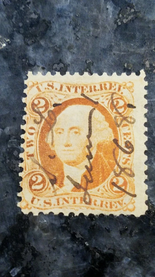Scott #R15 US 1868 Washington 2 Cent Internal Revenue Stamp XF - Image 2 of 3