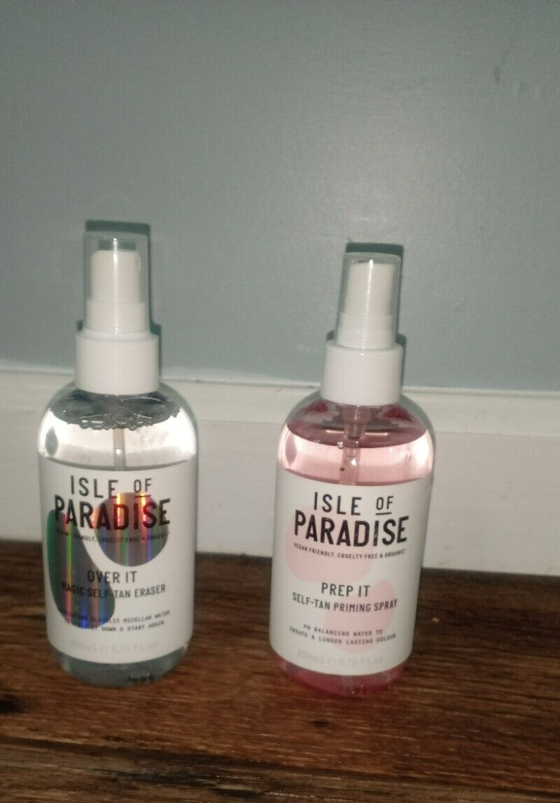 LOT OF 2 Isle Of Paradise Prep It/Over It Priming Spray & Eraser 6.76oz ea