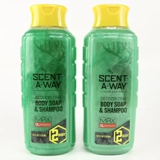 2 Scent-A-Way Max Deodorizing Body Odor Control Wash 24oz Deer Hunting