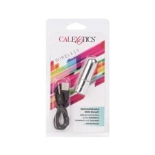 Cal Exotics Wireless Mini Bullet USB Rechargeable Waterproof Silver 2.5 Inch