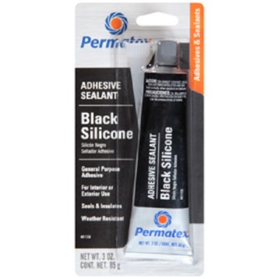 3 oz Tube Permatex 81158 Black Silicone Adhesive Sealant Made in