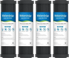 Waterdrop 2.5" x 10" Whole House CTO Carbon Water Filter Cartridge(4)