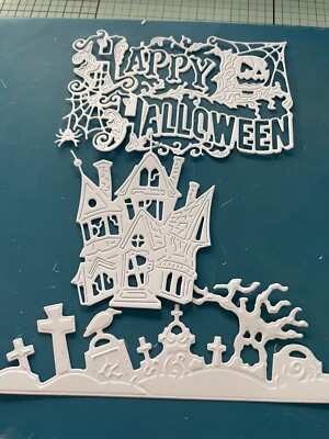 HANDMADE DIE CUT/EMBOSSED DECORATIVE HALLOWEEN GREETING, HALLOWEEN POPULARS