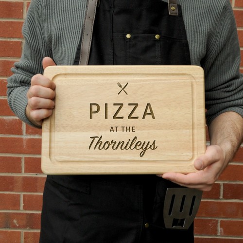 Personalised Pizza Serving Board Pizza At The Chopping Board Birthday Gift - Picture 11 of 11