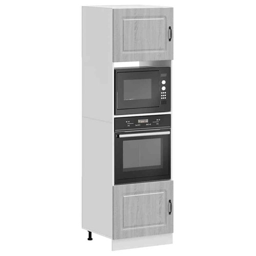 Armadi Forno 2 pz Lucca Grigio Sonoma in Legno truciolato
