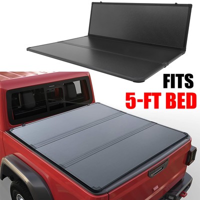 HIWOLF FRP Hard Tri Fold Truck Bed Tonneau Cover Fits 2005