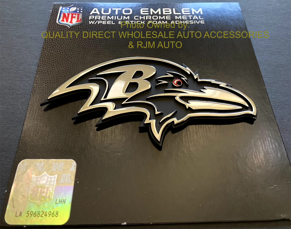 NEW BALTIMORE RAVENS Solid Metal Car Auto Emblem AUTHENTIC NFL  STOCKING GIFT
