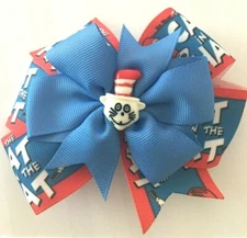 Beautiful Cat in the Hat girls Hair Bow 