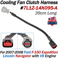 Cooling Fan Clutch Jumper Wiring Harness For 2007-08 Ford F150 V8 7L1Z-14K095-A