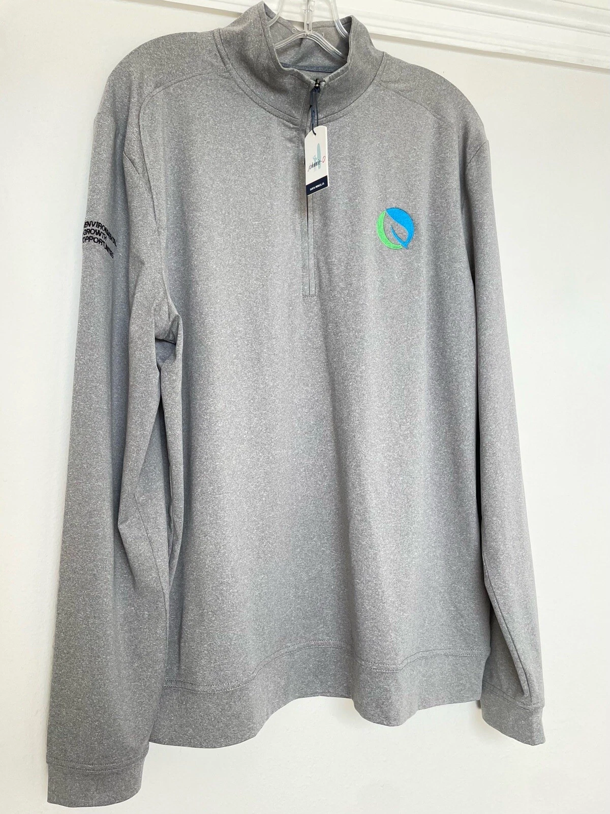 NWT Johnnie-O Flex Prep-Formance 1/4 Zip Pullover Shirt Men's Medium M Gray