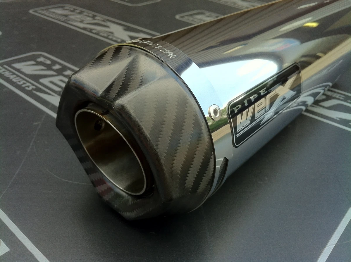 Suzuki GSXR 750 K6 K7 Stainless GP Carbon Outlet Stubby Race Exhaust Can.300 mm