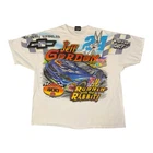 Vintage Nascar Looney Tunes T-Shirt Mens 2XL White Bugs Bunny Jeff Gordan AOP