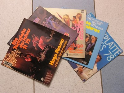 LP Konvolut Hugo Strasser Tanzplatte des Jahres 70er Jahre   5 LP
