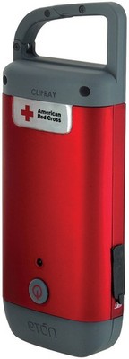 Eton Red Cross Clipray Hand Crank LED Flashlight & USB Phone Charger, Emergency