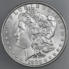 1880-O  $1  MORGAN SILVER DOLLAR  AU/UNC DETAILS  "LIGHTLY CLEANED" (250629-006)
