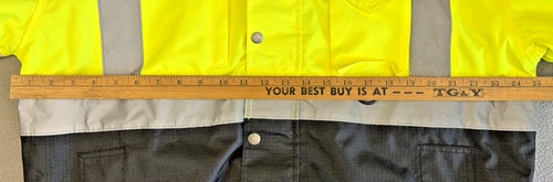 Kishigo Ripstop Bomber Jacket Hi Vis Yellow Reflective Men Medium JS130 VG image 12