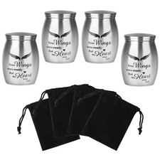 Mini Urns for Ashes Keepsake Set of 4, Small Cremation Urns for Human/Pet Ash...