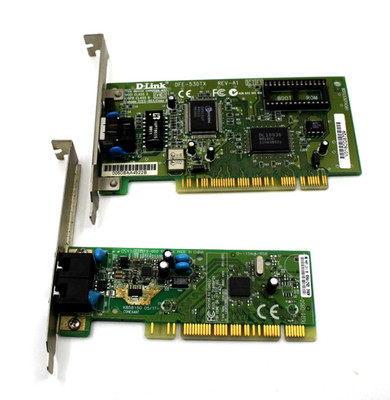 VTG PCI Card Lot D-Link DFE-530TX Ethernet LAN + Conexant RD01-D850 56K Modem
