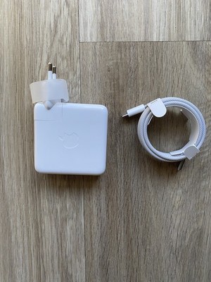 Apple 67W USB-C Power Adapter used once and MagSafe 3 2M Cable new.