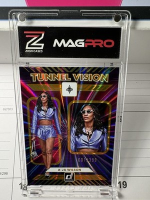Aja Wilson 2025 Panini Donruss Tunnel Vision Orange Lazer 001/399 Case Hit #13