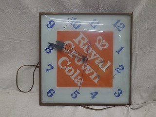 c1950s Vintage ROYAL CROWN COLA ORIGINAL CLOCK MG