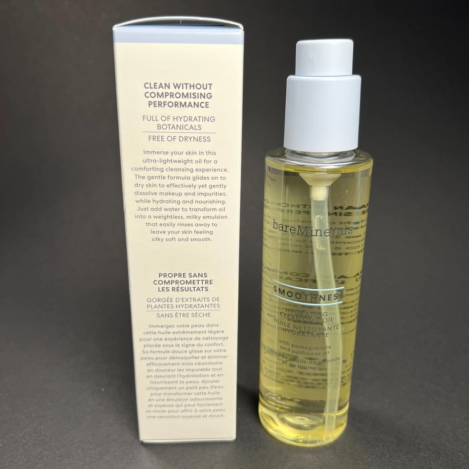 Увлажняющее очищающее масло BareMinerals Smoothness с подсолнечным маслом 6 жидких унций - Изображение 2 из 3