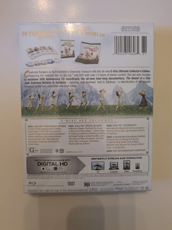 The Sound Of Music - 50th Anniversary (5-Disc Set Blu ray) - Image 2 of 2