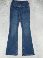 No Boundaries Flare Jeans Junior S 3-5 Blue High Rise Stretch Denim Cotton 27x29