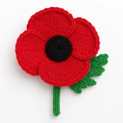KING COLE CROCHET AMIGURUMI PATTERN ONLY TO MAKE REMEMBRANCE DAY VET RED POPPY