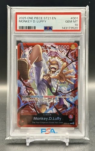 Monkey.D.Luffy (001) (Parallel) ST21-001 Starter Deck EX: Gear 5 Foil PSA 10