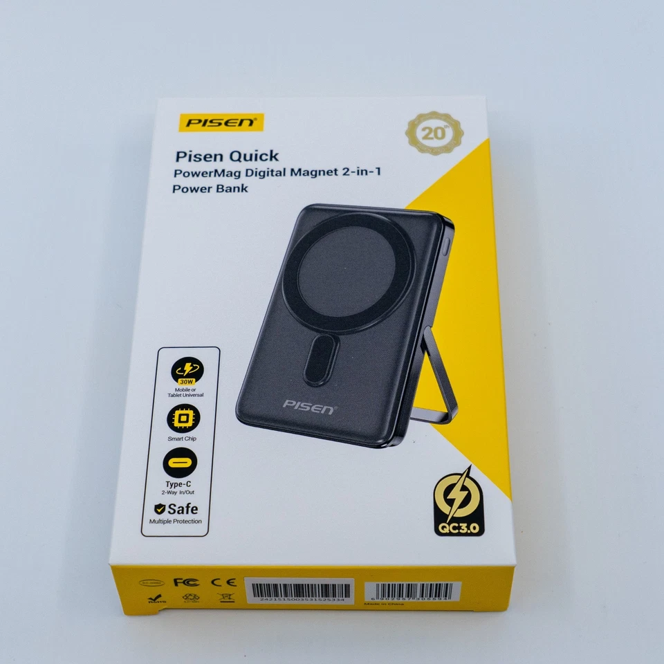 Banco de alimentación portátil PISEN Mag-Safe - Cargador plegable inalámbrico de 10000 mAh 30 W PD Foto 2 de 4