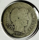 1905-S Barber Liberty Dime 10c - 90% Silver - (9-30)
