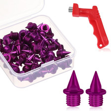 1/4 Inch Carbon Steel Track Spikes, 60PCS Lighter Weight Carbon Spikes with Spik