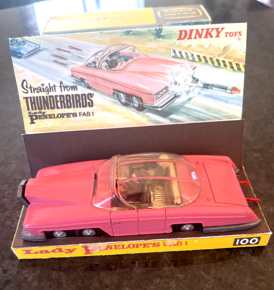 Lady Pénélope Fab 1 – Thunderbirds – Dinky Toys Vintage, état Correct