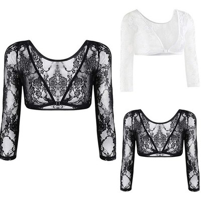 Heiß neu Damen Tops Female Shaper Shirt durchsichtig bauchfreie Tops hochwertig