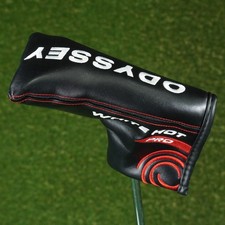 ODYSSEY WHITE HOT PRO BLADE PUTTER HEADCOVER BLACK / WHITE / RED  LOOK 
