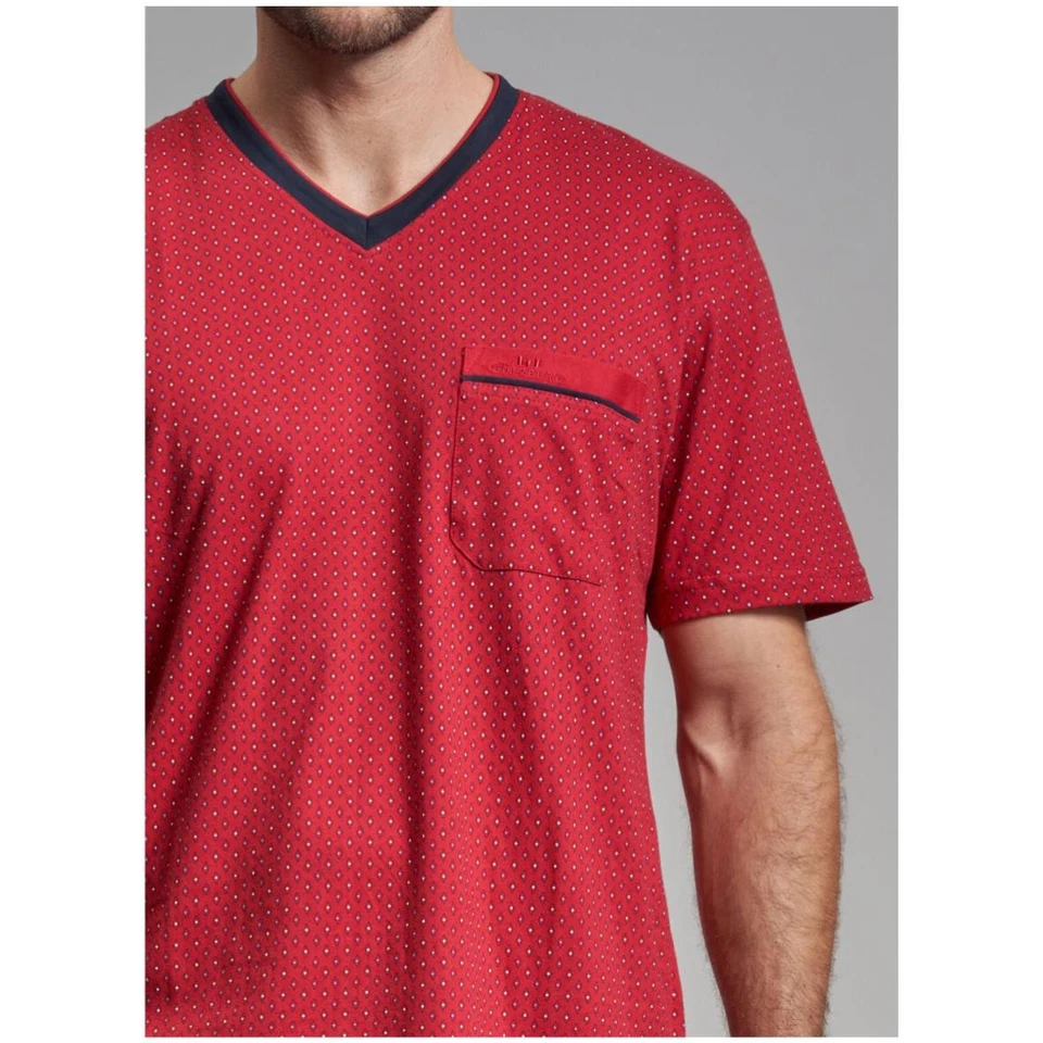 Götzburg Herren kurzer Schlafanzug Baumwolle Shorty Manhatten 1/2 Arm Pyjama - Bild 3 von 3