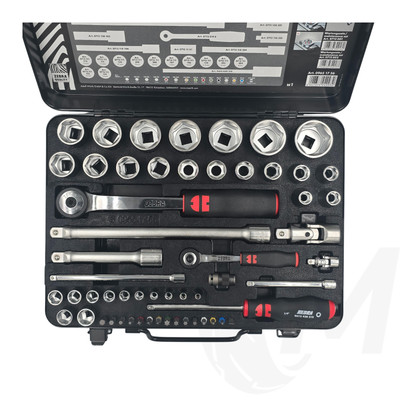 Würth 56-teiliger Steckschlüsselsatz 1/2 Zoll & 1/4 Zoll umfangreich Profiqualität Set