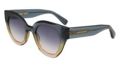 Longchamp LO750S 434 Sunglasses Women's Blue/Beige/Gradient Blue 49mm