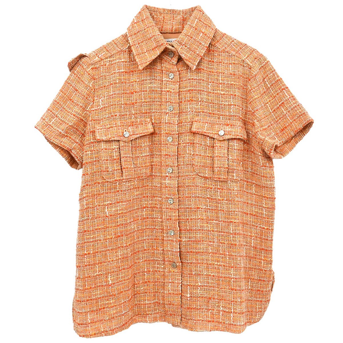 Chanel Sport Line Single Breasted Short Sleeve Jacket Orange 06C