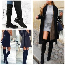 Bota alta Calvin Klein "Akia" gamuza elástica