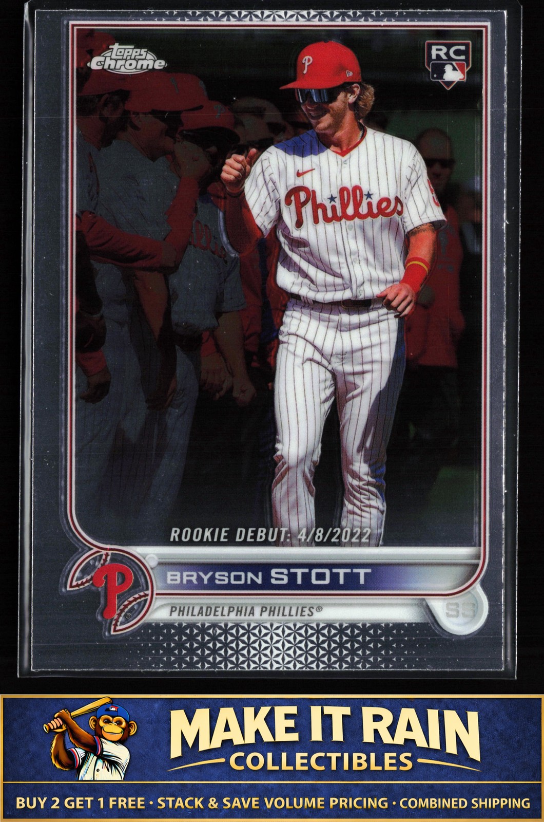 Bryson Stott 2022 Topps Chrome Update #USC128 Philadelphia Phillies Rookie RC