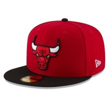 Chicago Bulls New Era 59FIFTY Fitted Hat Red Black Size 7 NWT